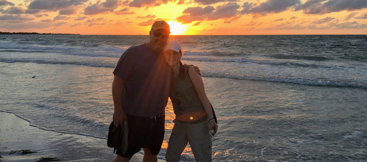 Jeff and Kim at Beach sunset